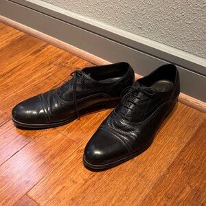 Zara Black Leather Dress Shoes